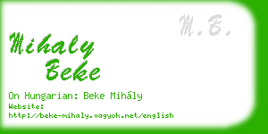 mihaly beke business card